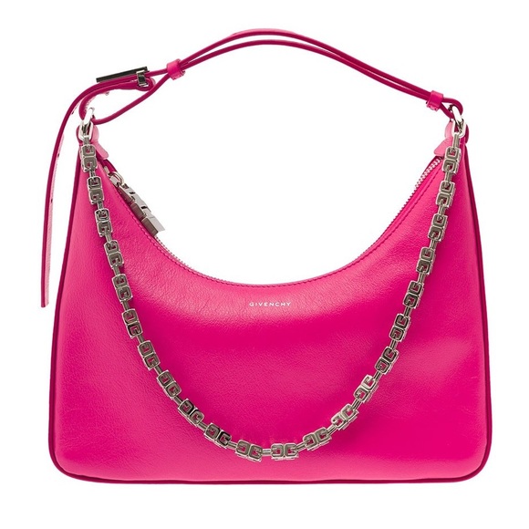 Givenchy Women's Pink 'Moon Cut Out Fuchsia Shoulder Bag - Picture 1 of 14
